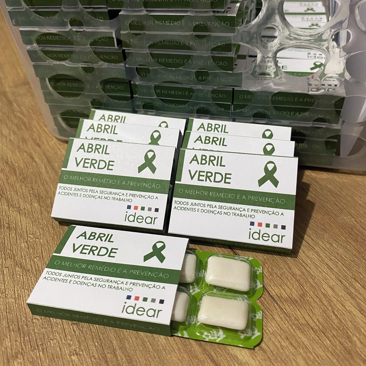 Ação de prevenção e conscientização - Abril Verde - Lembrancinha personalizada