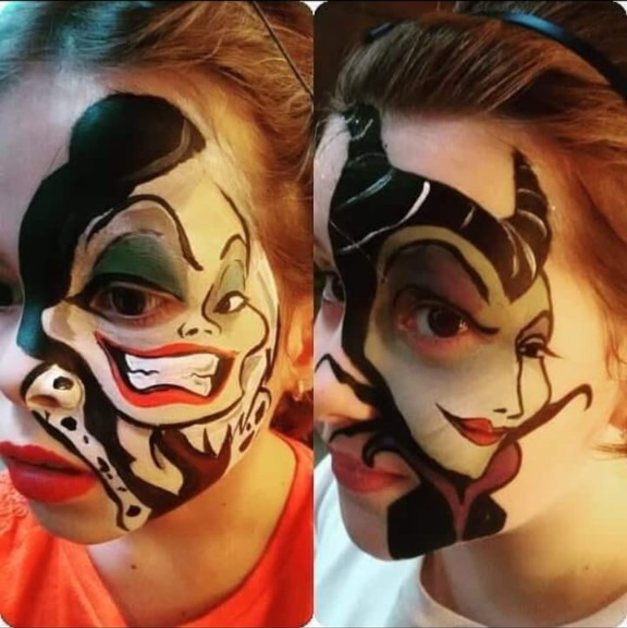 Pintura facial - Jogo da Velha tematico - Barraquinhas tematicas - Catering temático - Halloween - Dia das Bruxas - Eventos corporativos
